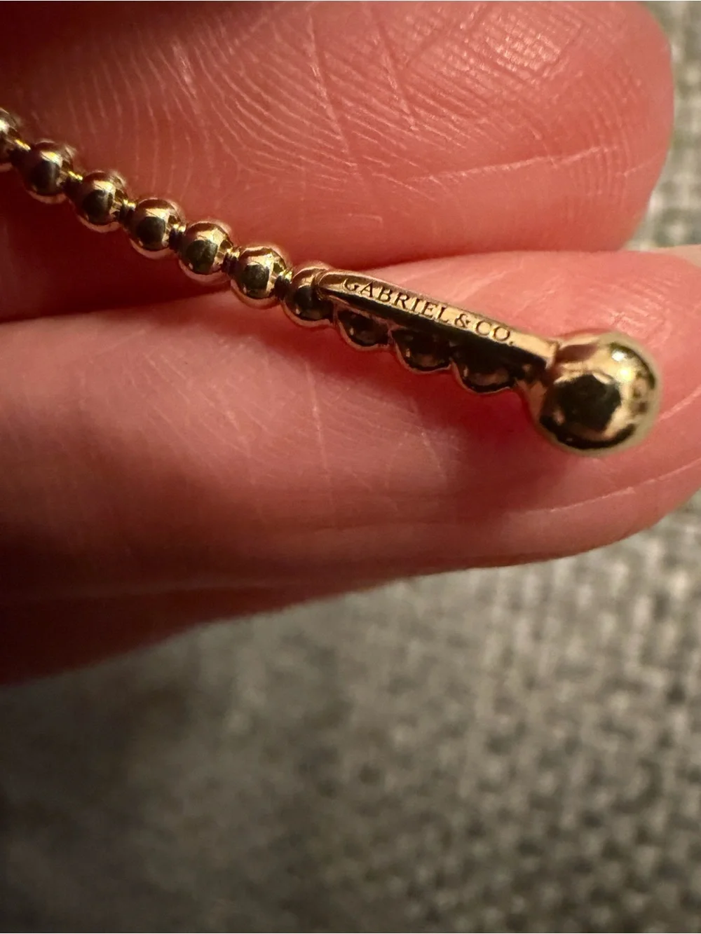 Gabriel & Co 14k yellow gold Bujukan open bangle SIZE 6.5